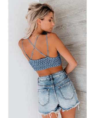 Blue Crush On You Lace Bralette