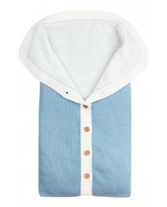 Azure Knit Baby Receiving Blanket
