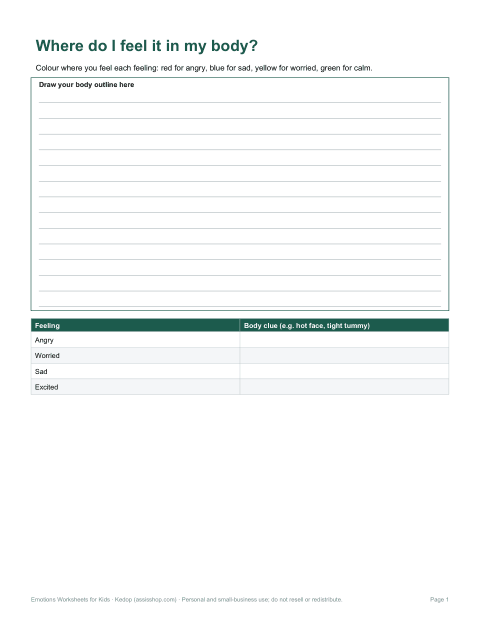 Preview of the first page of Body clues